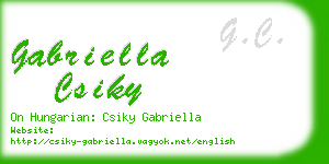 gabriella csiky business card